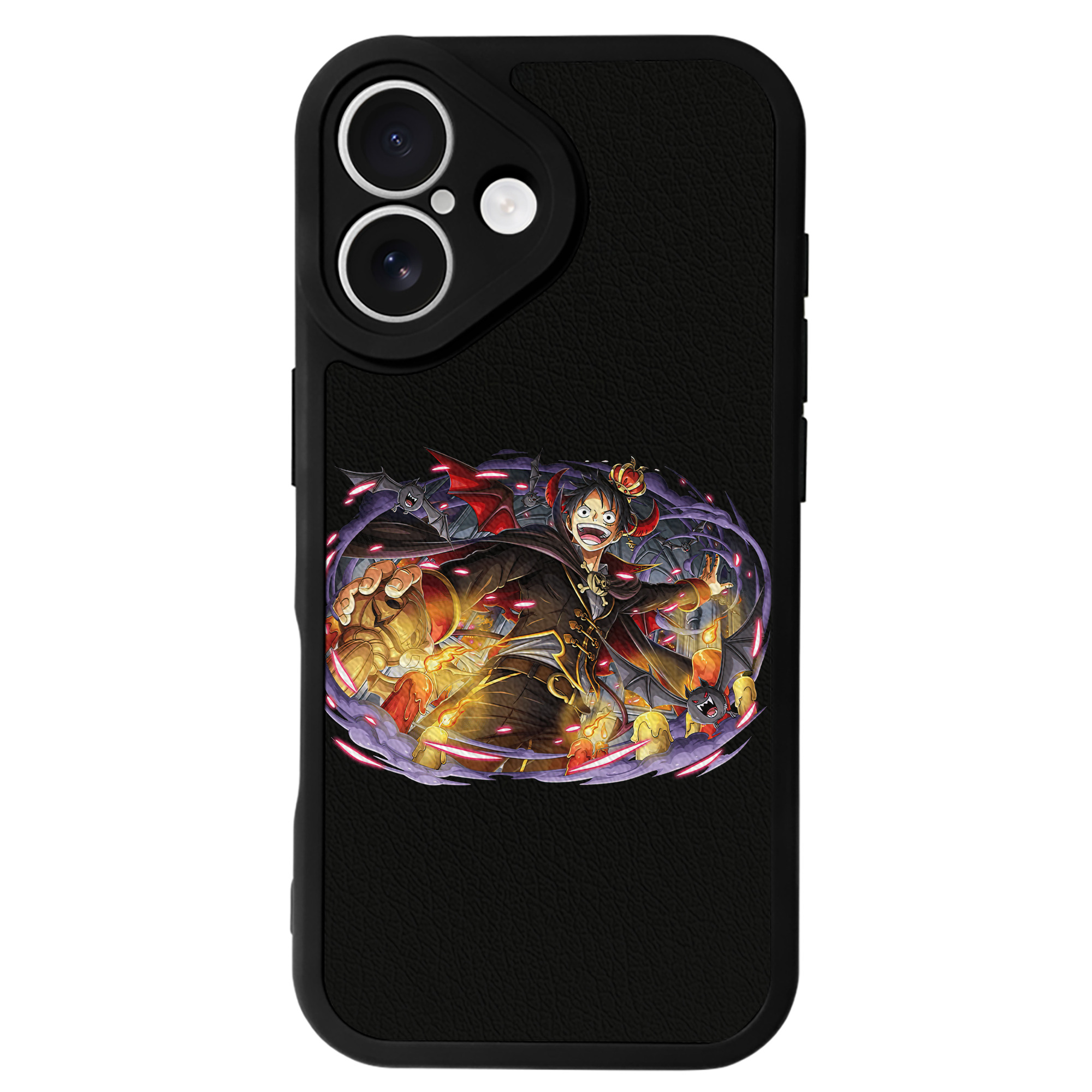 （画像用） ワンピース モンキー・D・ルフィ ONE PIECE Monkey D. Luffy 【iPhone 16シリーズ対応】シリコンスマホケース（レザー調） 材質：シリコン